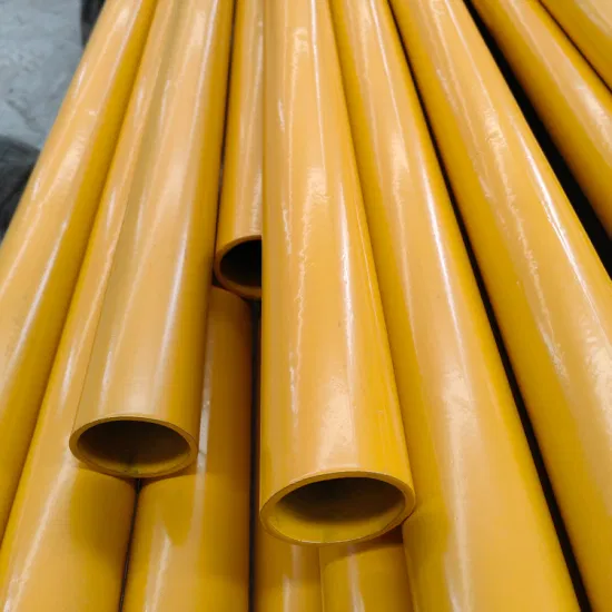 Usine spécialisée personnaliser les tuyaux enduits de PVC Tuyau en acier à revêtement en plastique ESD Tuyau enduit d'ABS Revêtement galvanisé pour système Lean